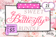 Butterfly Sweet Bundle, a Handwritten Font by Yoga Letter (Thumbnail 1 of 16)