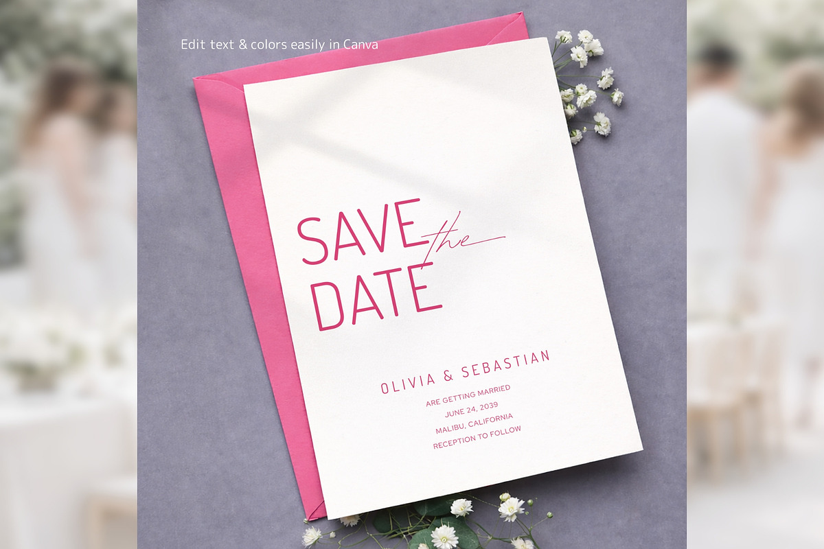 Elegant Save the Date Canva bd008, an Invitation Template by TyphoonStudio (Photo 6 of 10)