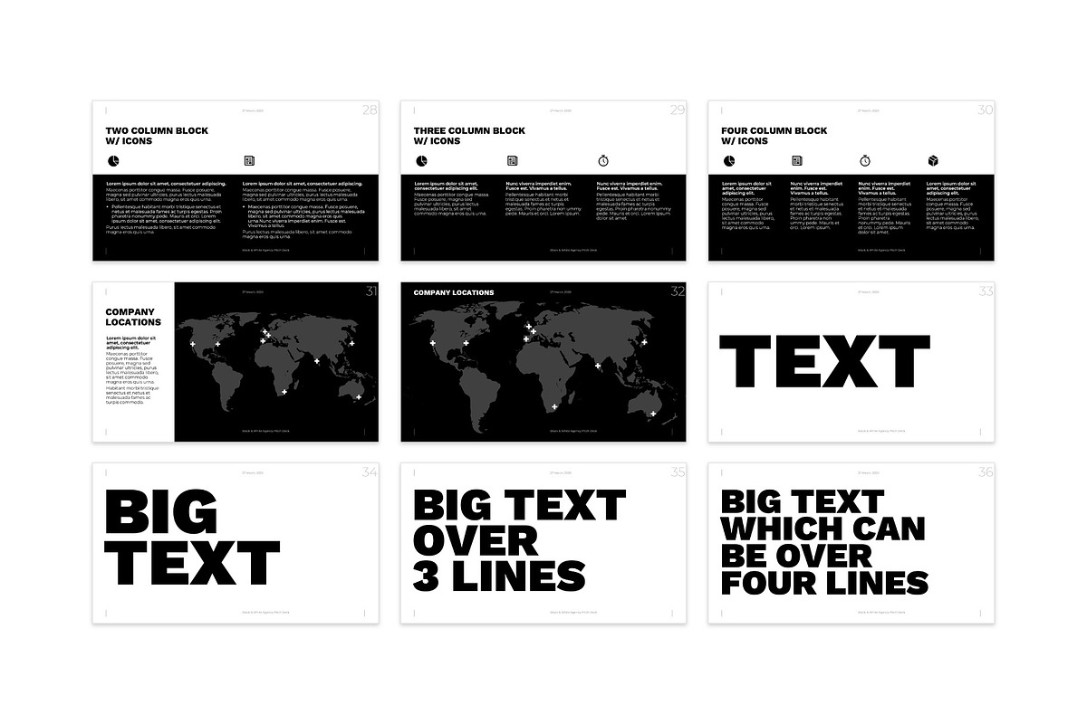 Striking B&W Pitch Deck Template, a Presentation Template by PresentationDesignStudio (Photo 6 of 15)