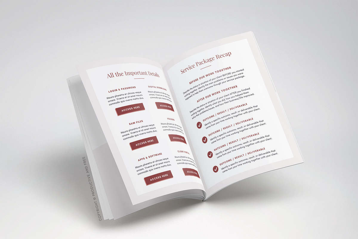 Client Experience Goodbye Packet, a Magazine Template by ProductiveandFree (Photo 8 of 14)
