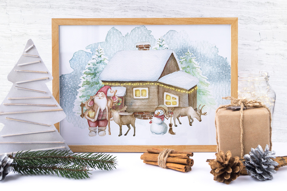 Winter Story. Watercolor Christmas, an Object Graphic by JuliaBadeeva (Photo 3 of 9)