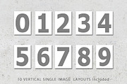12x12 Number Photo Collage Templates, a Marketing Template by Loveurstyle Designs (Thumbnail 3 of 5)