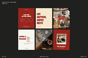Canva Coffee Shop Instagram Template, a Social Media Template by Mia Branding Studio (Thumbnail 1 of 4)