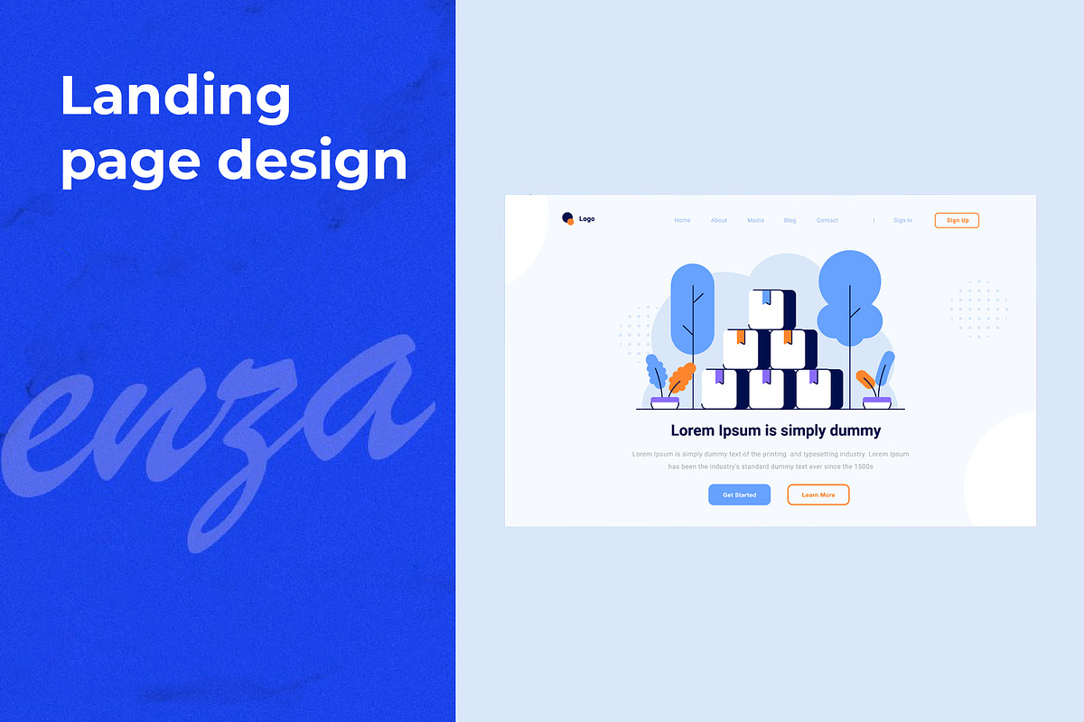 Landing page design, a Templates & Theme by The G! Design
