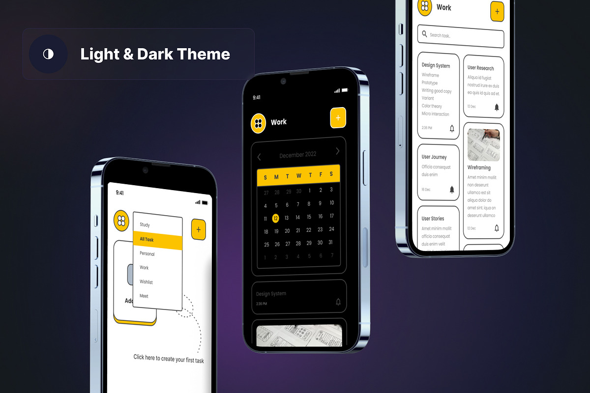 Toollis - To Do List App UI Kit, a Templates & Theme by hiddemaru (Photo 6 of 6)