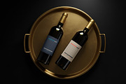 Wine Labels Golden Plate Mockups, a Product Mockup by Luuqas Design (Thumbnail 2 of 2)