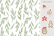 Watercolor Cozy Christmas set, an Illustration by OrangePeafowlArt (Thumbnail 14 of 15)