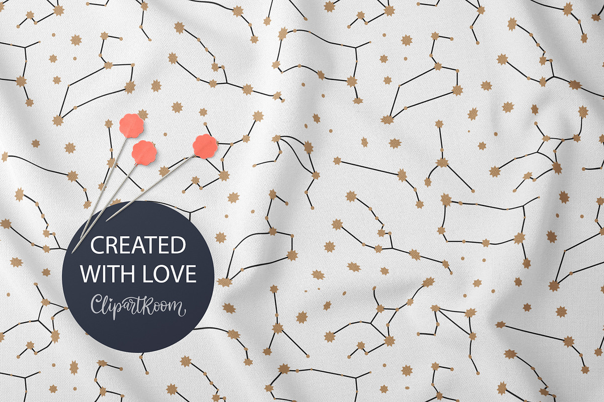 Zodiac SVG and seamless pattern set., an Illustration by ClipArtRoom (Photo 6 of 6)