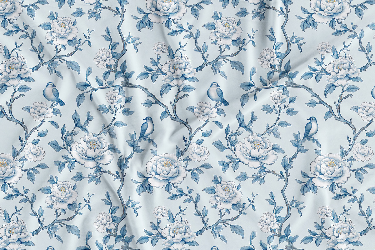 Chinoiseries Vector Seamless Pattern, a Pattern Graphic by Olya Creative (Photo 6 of 10)