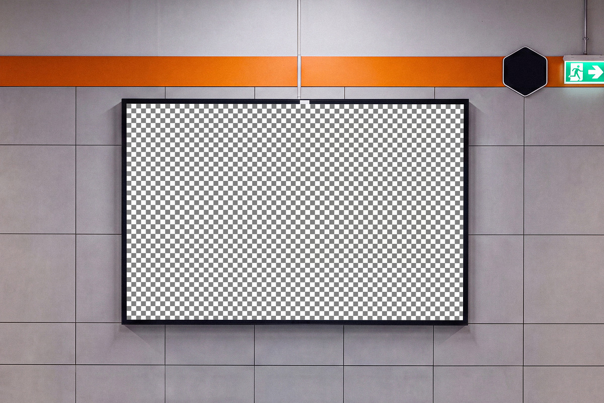 Subway Station Wall Billboard Mockup, an Advertising Mockup by Designer Dude (Photo 2 of 2)