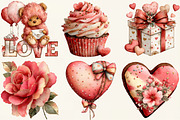 Whimsical Valentine's Day Clipart, an Illustration by DreamCafeArt (Thumbnail 3 of 6)
