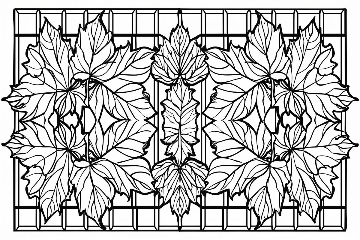 Decorative Botanical Leaf Panel, an Illustration by Designs_River (Photo 7 of 10)
