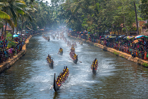 Lively Onam boat race showcasing, a Photo by Pavel_design
