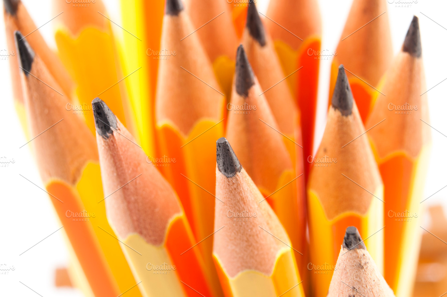 Pencils featuring pencil, office supply, and yellow