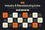 Industry and Manufacturing Icon, an Outline Icon by Prosymbols (Thumbnail 1 of 23)