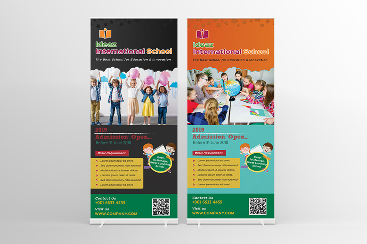 School Education Roll-Up Banner Sign, a Flyer Template by ideaz_sabbir (Photo 2 of 9)