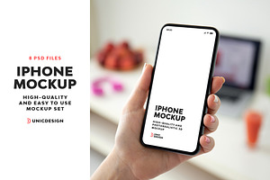 iPhone Mockup, an iPhone Mockup by UnicDesign