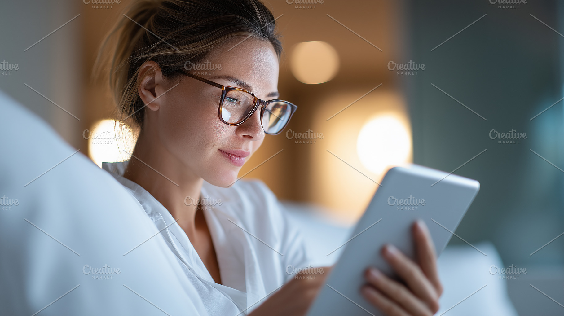 Woman in glasses and a white coat, a Health & Medical Photo by MistyDay