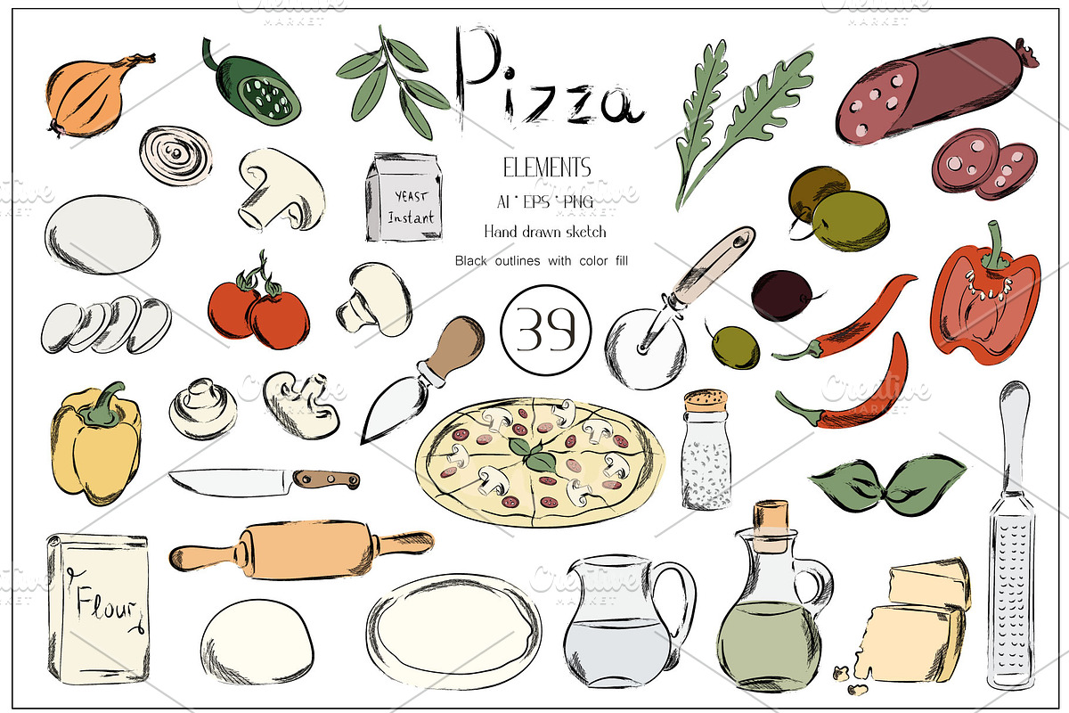 Italian Cuisine Vector Collection, a Graphic by MayaNavits (Photo 12 of 16)
