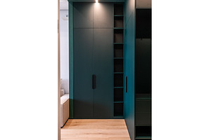 Matte teal wardrobe with built-in, a Background Photo by wip3out