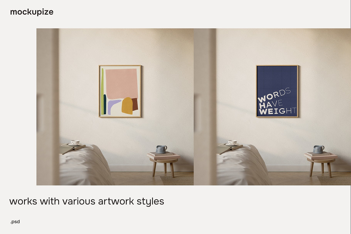 4x5 Bedroom Frame Mockup Artful, a Household Mockup by mockupize (Photo 7 of 7)