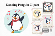 Dancing Penguin Clipart, a Graphic by Artnoy (Thumbnail 1 of 5)