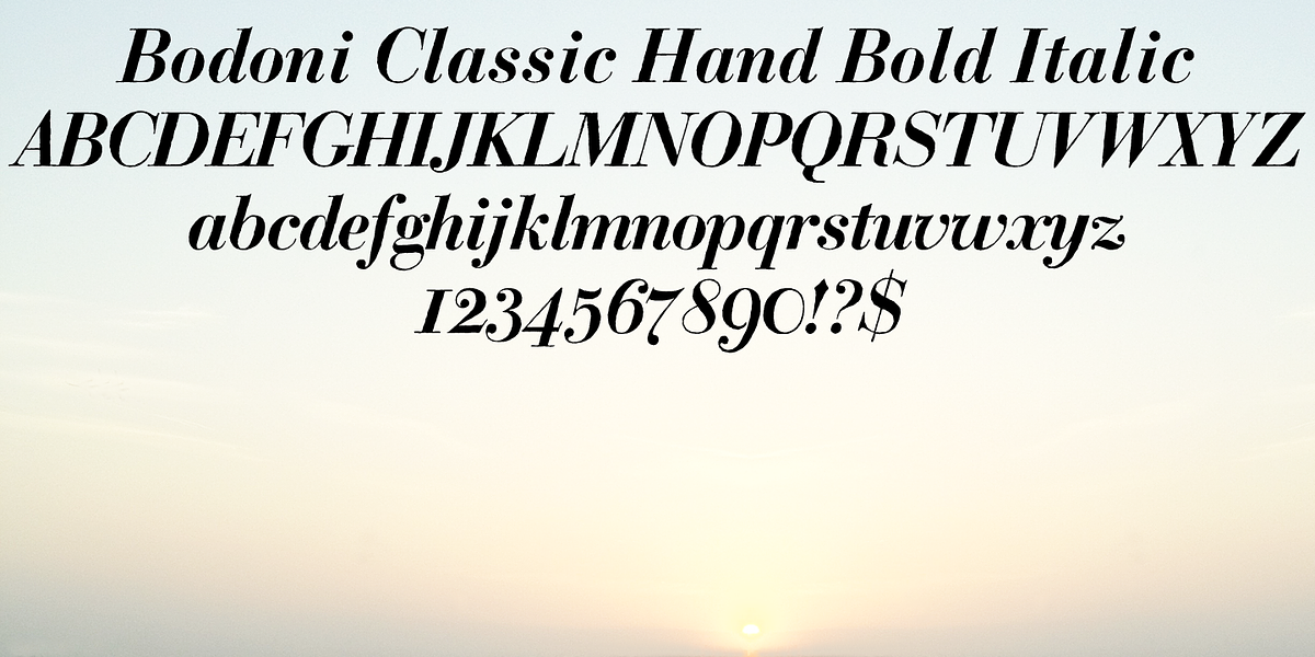 Bodoni Classic Hand, a Handwritten Font by Wiescher-Design (Photo 5 of 5)