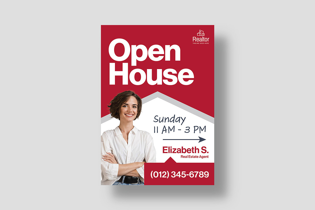 Open House Sign Template, a Flyer Template by BrandPacks (Photo 3 of 5)