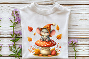 Watercolor Autumn Mouse Clipart, an Illustration by Rose Art (Thumbnail 4 of 7)