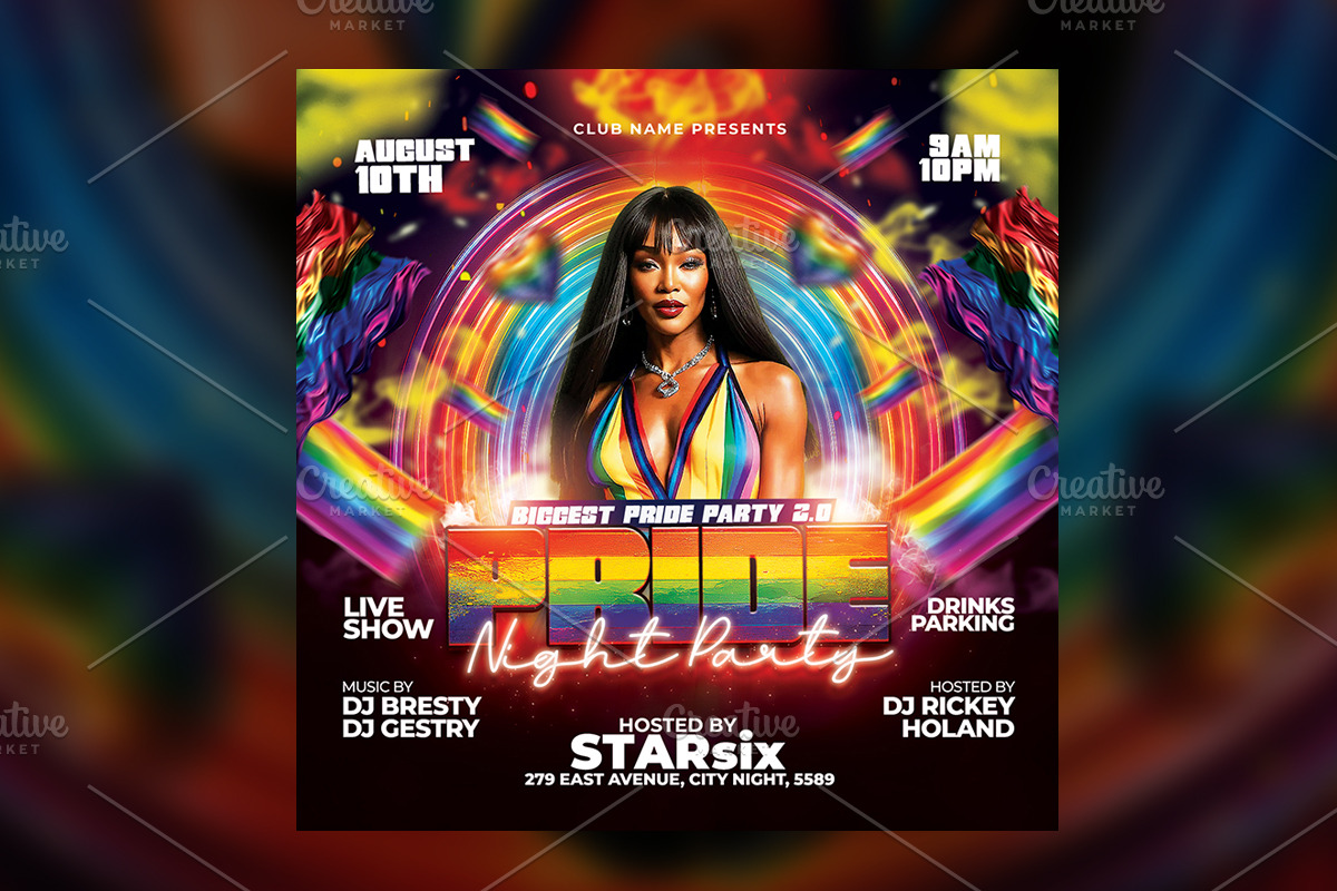 Pride Flyer Template, a Flyer Template by RTXdesinger99 (Photo 2 of 3)
