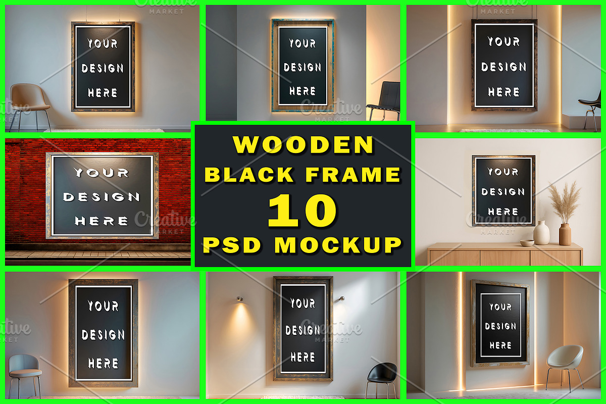 Chalkboard Frame Mockup, an Advertising Mockup by ForhadGFX (Photo 1 of 9)