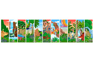 Prehistoric dinosaur characters, an Animal Illustration by Vector Tradition