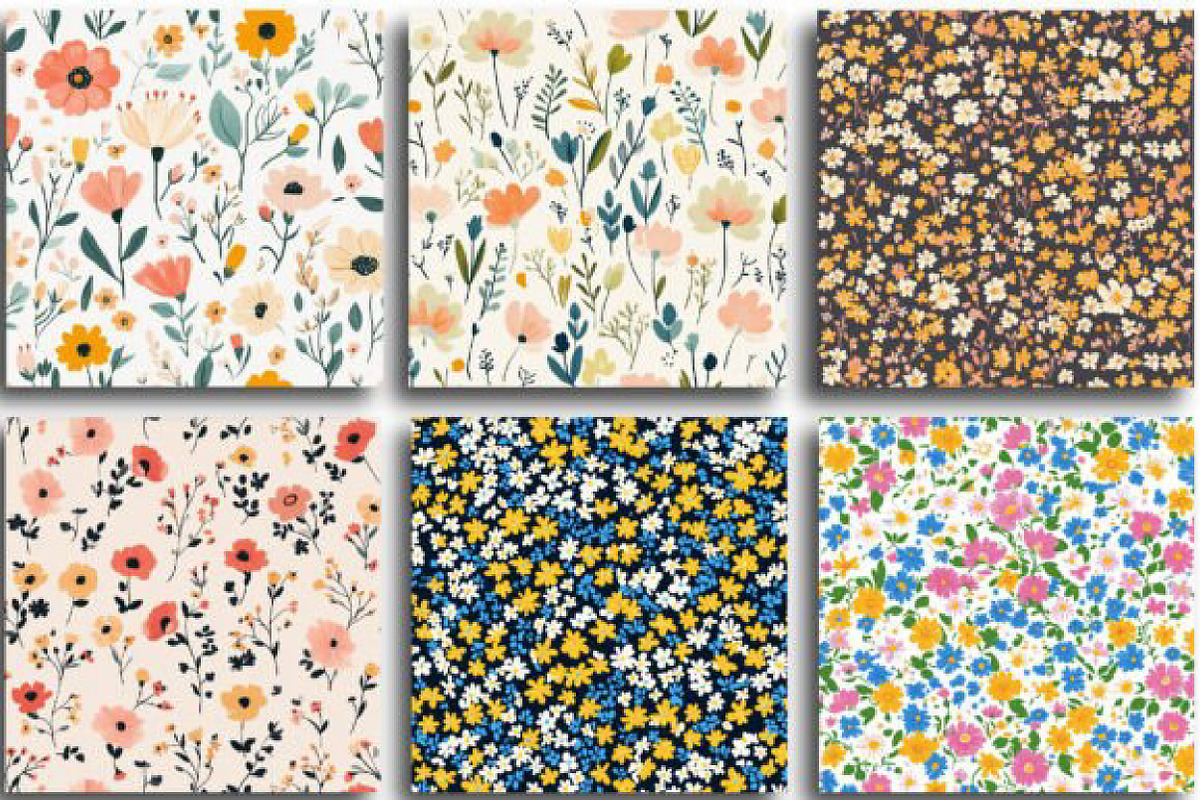 Seamless Floral Pattern PNG Bundle, an Illustration by CraftArtStudio (Photo 2 of 3)