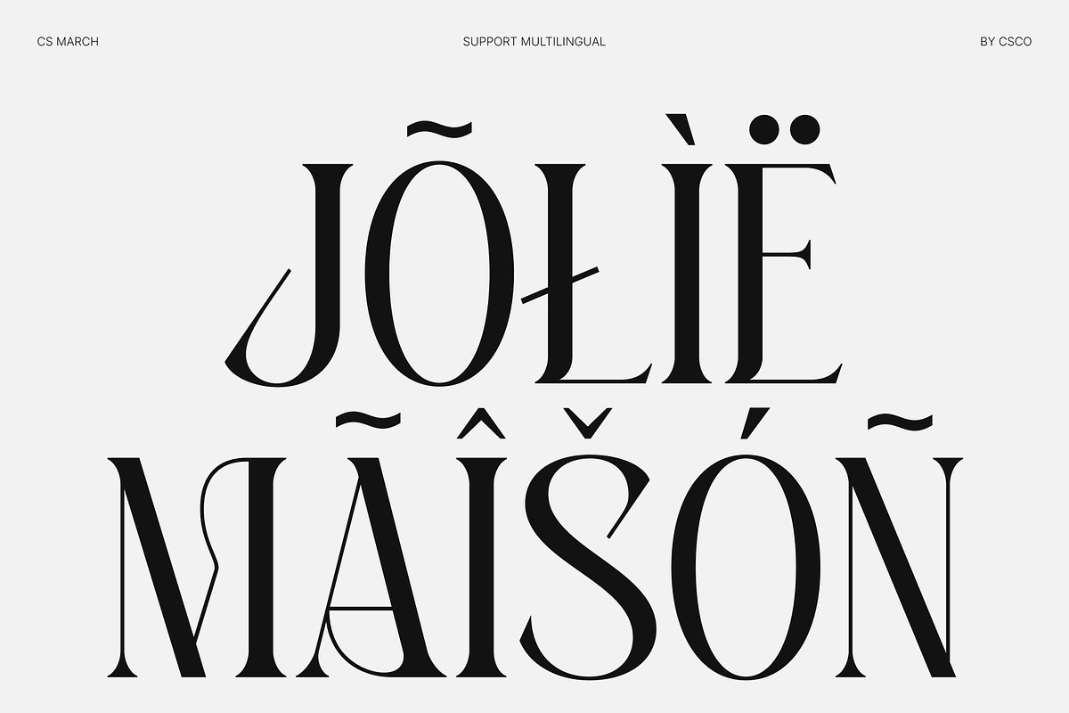CS March – Modern Display Font, a Serif Font by Craft Supply Co. (Photo 7 of 8)