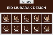 Eid Mubarak greeting card design, a Decorative Illustration by Lakhan1998 (Thumbnail 1 of 6)