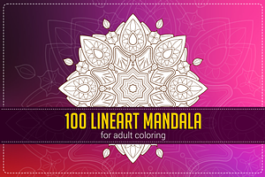 100 Lineart Mandala