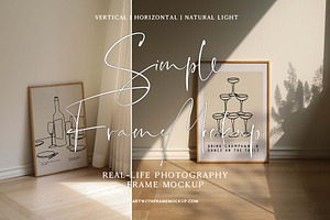 6 Simple Frame Mockup, Natural Light