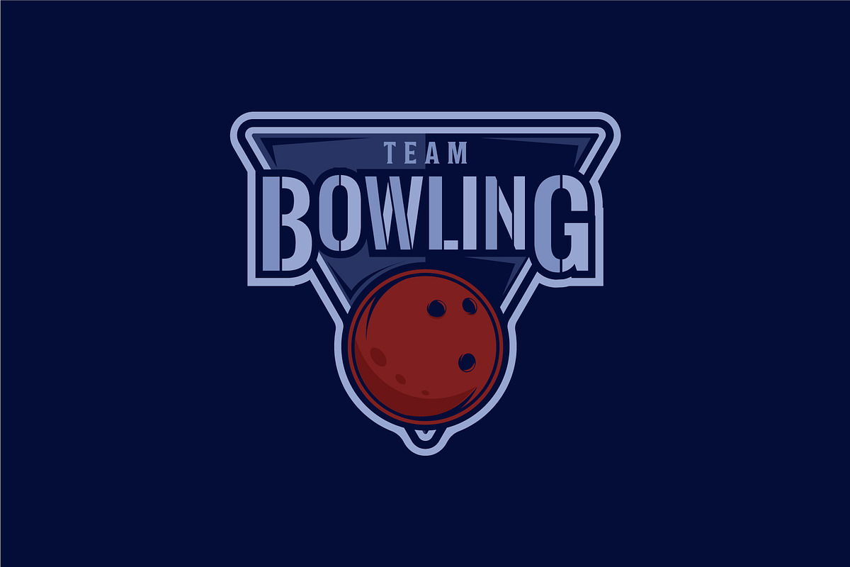 bowling sport emblem logo vector, a Branding & Logo Template by zyxroun shop