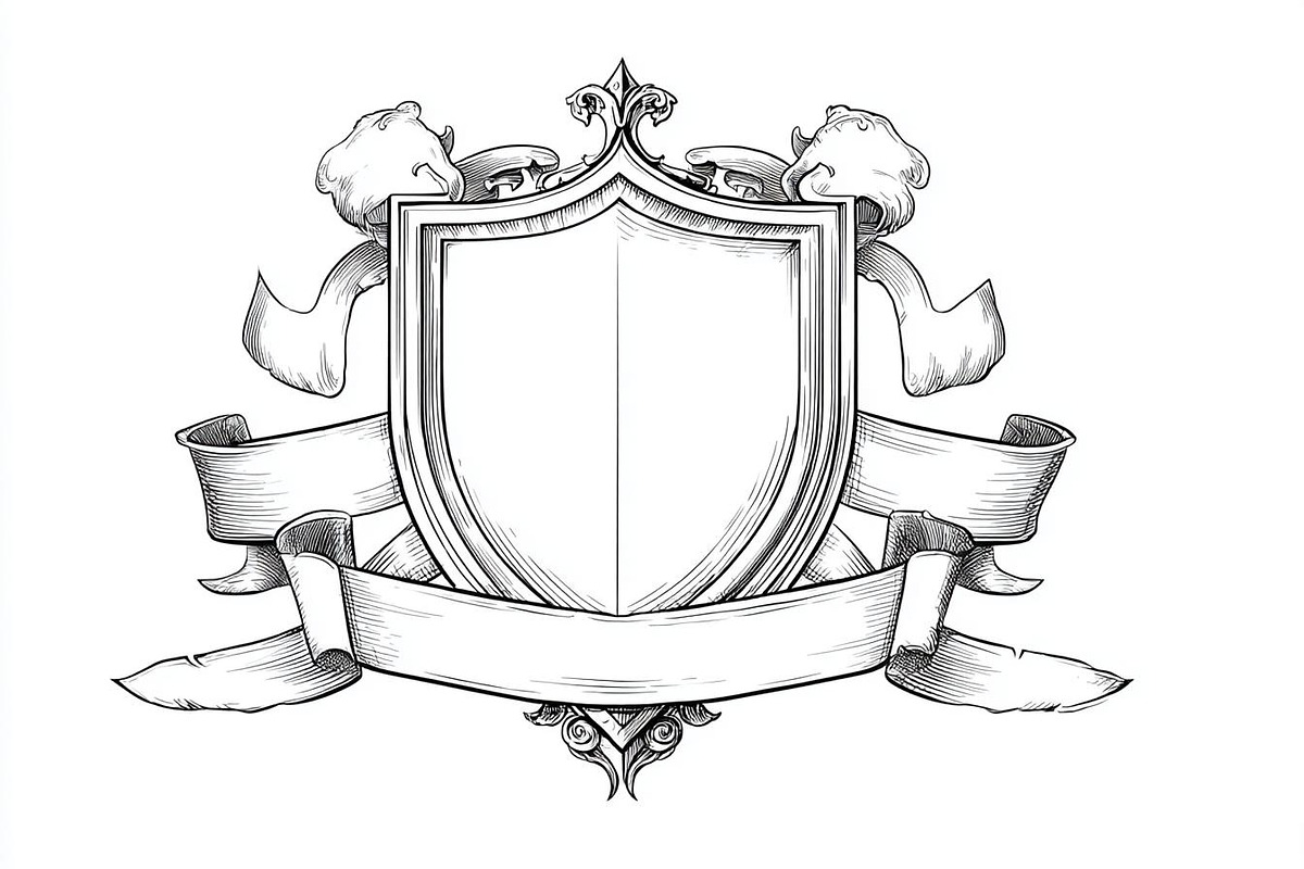 Hand-Drawn Heraldic Shield and Ribbo, a Graphic by Creativeshirt (Photo 10 of 10)