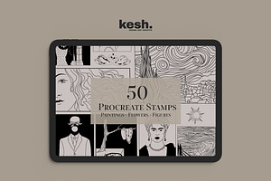 50 Procreate Tattoo Stamps