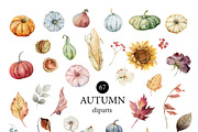Autumn Time. Watercolor collection., a Decorative Illustration by Elena Medvedeva (Thumbnail 2 of 11)
