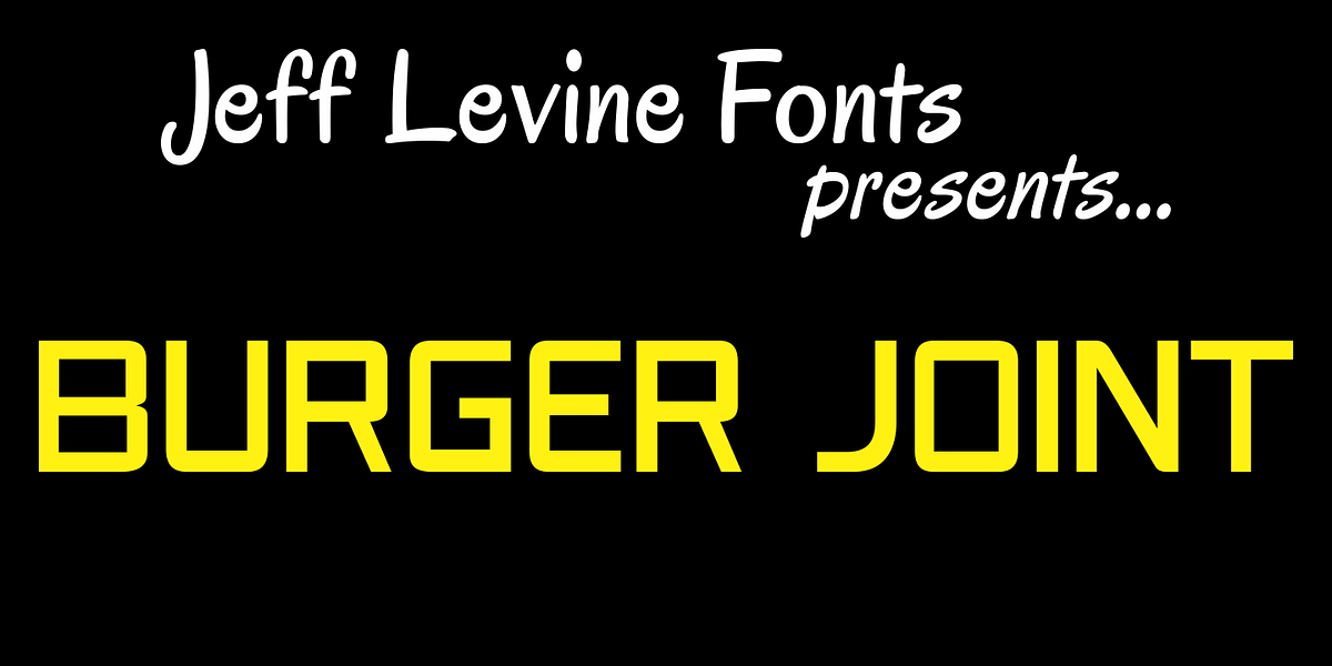 Burger Joint JNL, a Sans Serif Font by Jeff Levine Fonts