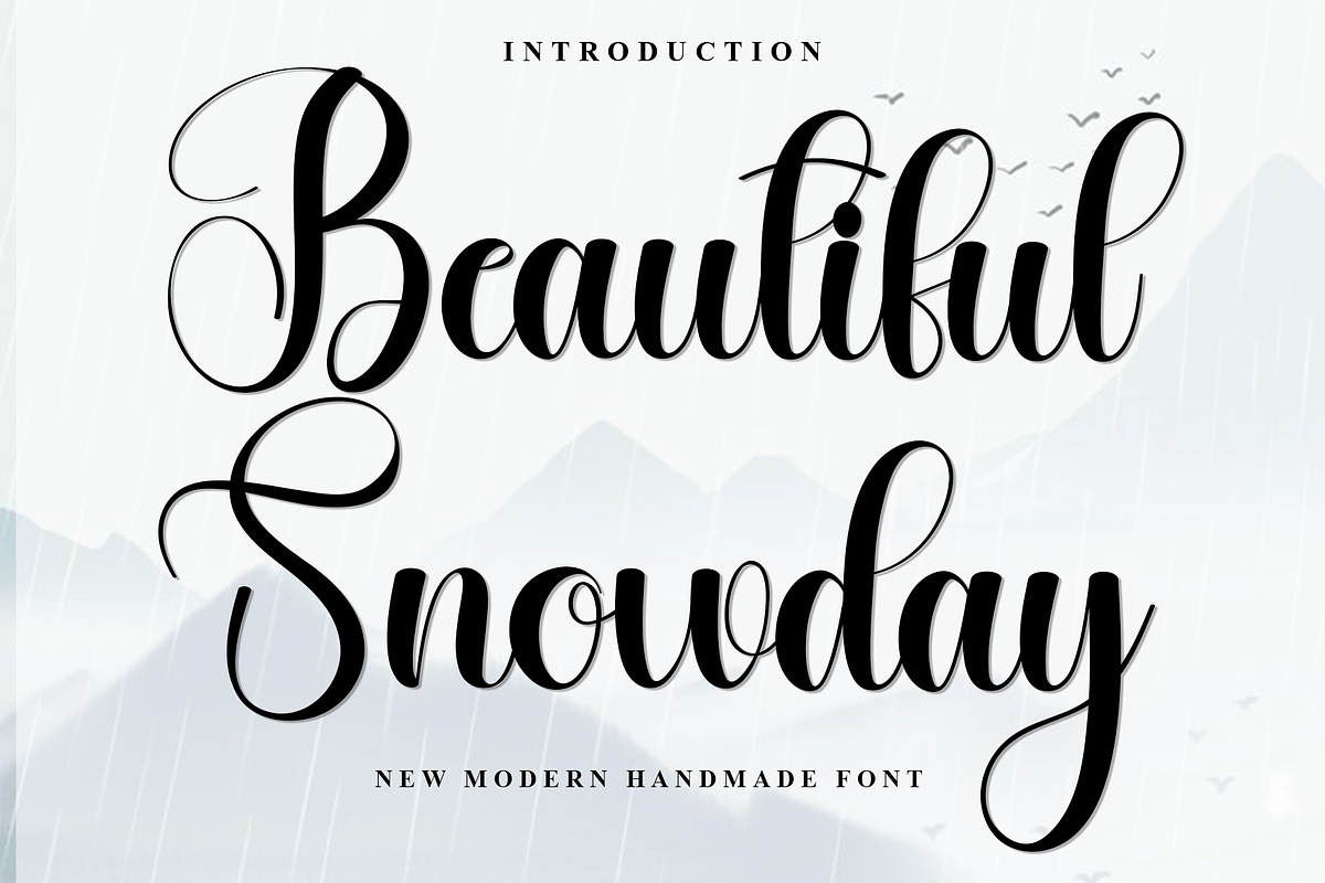 Beautiful Snowday, a Handwritten Font by InermediaSTUDIO (Photo 1 of 8)