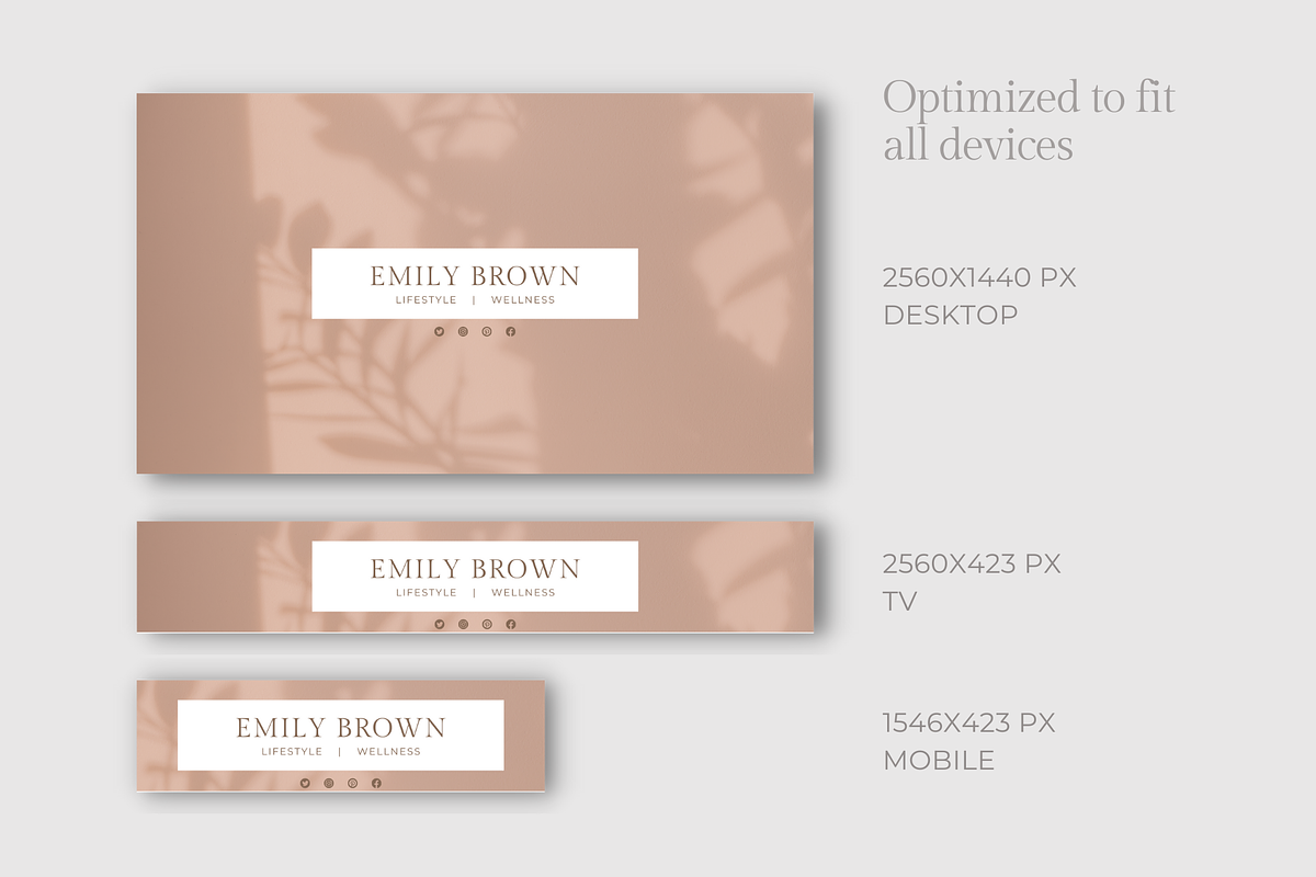 Emily YouTube Branding Kit Canva, a Social Media Template by Soul & Maeum Store (Photo 4 of 7)