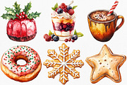 Watercolor Christmas Sweet Treats, an Illustration by Canvas Craft (Thumbnail 3 of 7)