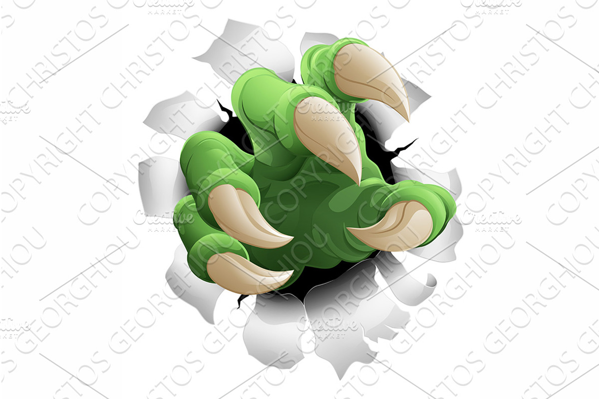 Claw Monster Dinosaur Eagle Dragon, an Illustration by Christos Georghiou