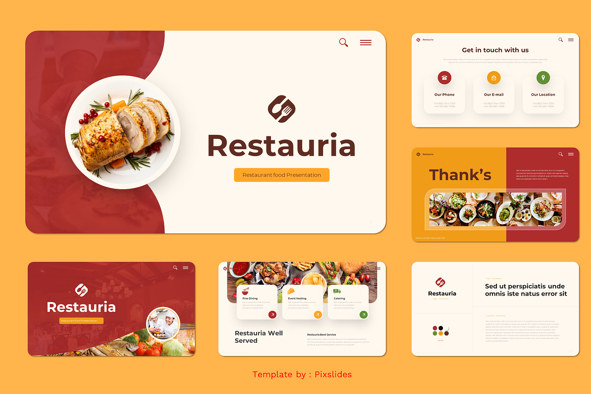 Restaurant Food Powerpoint, a Presentation Template by Pixslides (Photo 5 of 5)