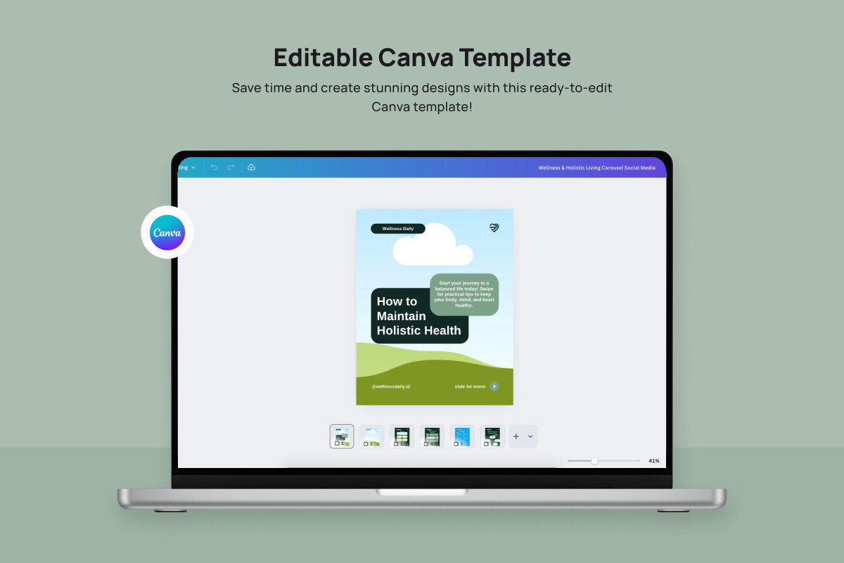 Mindful Wellness Carousel Content, a Social Media Template by trabaskriya (Photo 3 of 5)