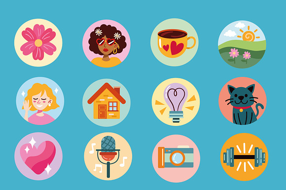 Kawaii Lifestyle Icon Set preview 2