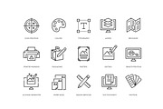 Printing Line Icons Set, an Outline Icon by Tettygreen (Thumbnail 2 of 2)
